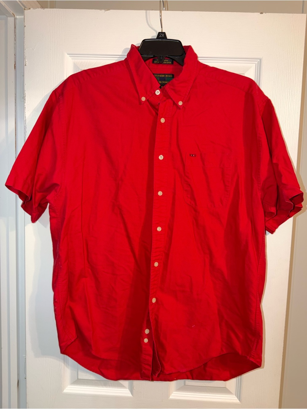 VTG 90s Alexander Julian Colours Red Button Down Shirt XL Y2K
